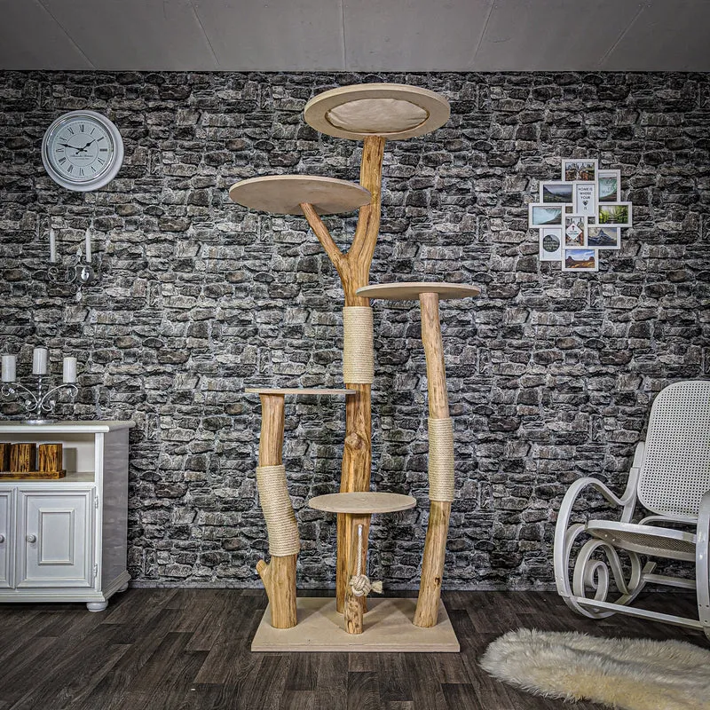 Naturkratzbaum 2107 Kratzbaum Natur Holz Design 205 cm hoch