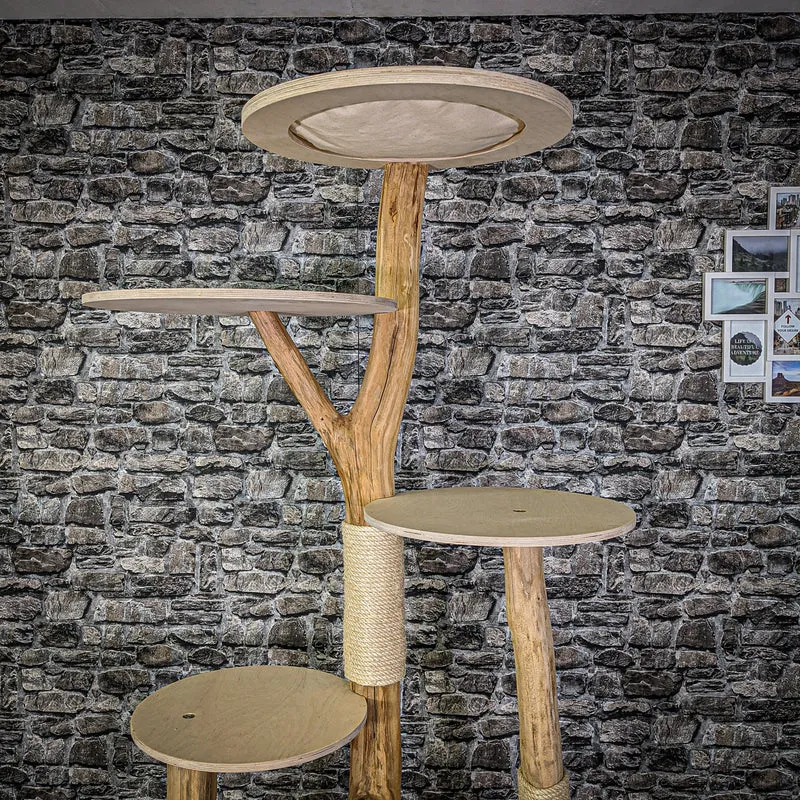 Naturkratzbaum 2107 Kratzbaum Natur Holz Design 205 cm hoch