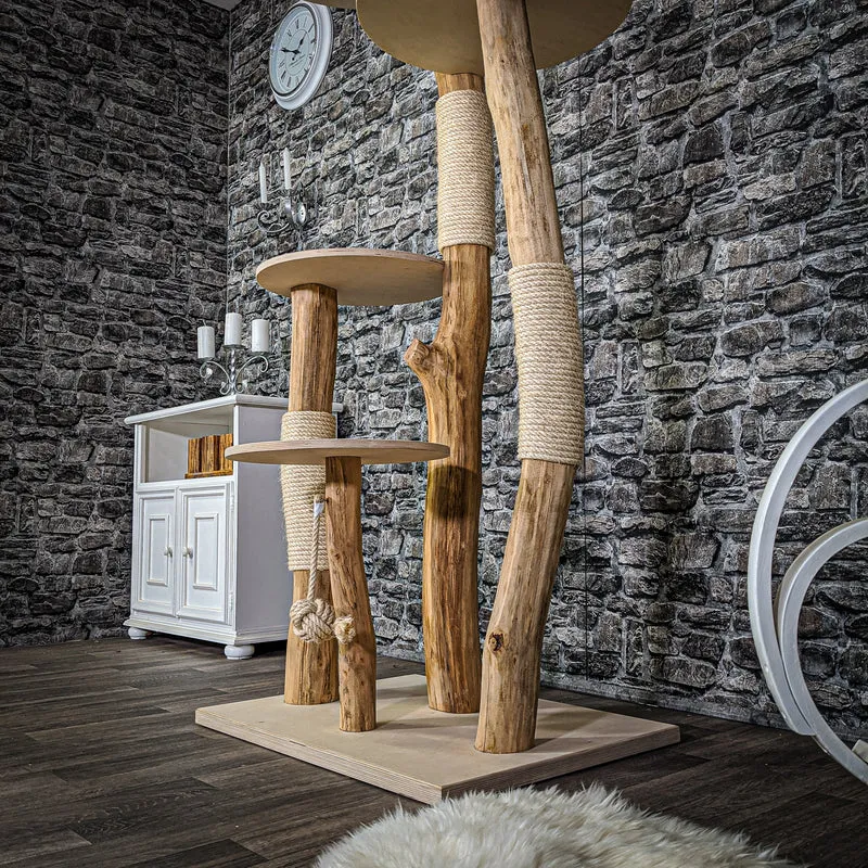 Naturkratzbaum 2107 Kratzbaum Natur Holz Design 205 cm hoch