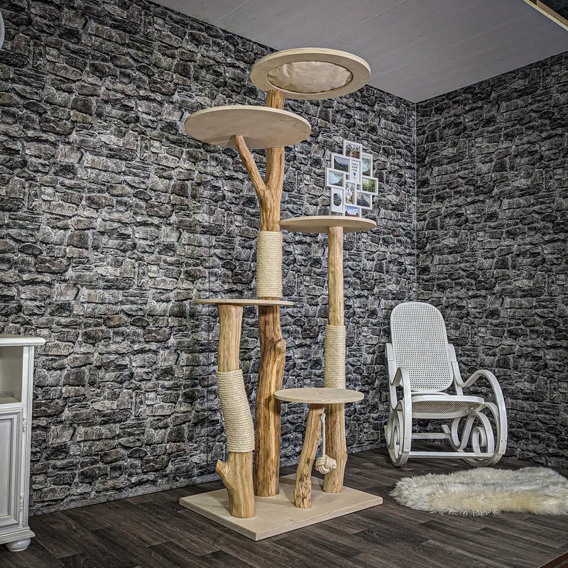 Naturkratzbaum 2107 Kratzbaum Natur Holz Design 205 cm hoch