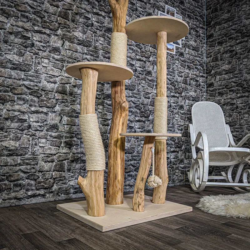 Naturkratzbaum 2107 Kratzbaum Natur Holz Design 205 cm hoch
