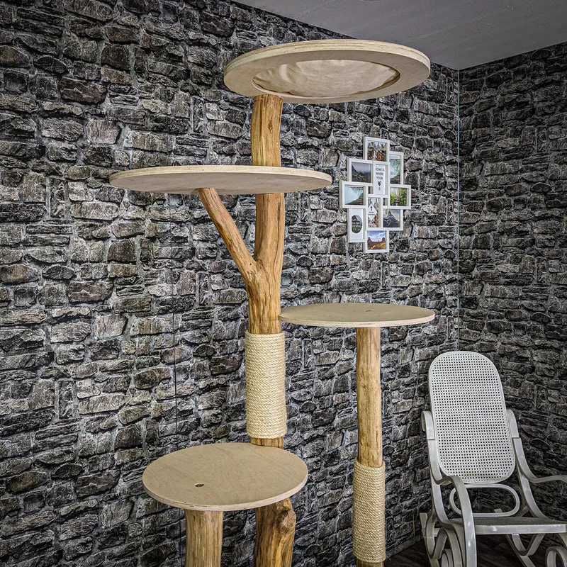 Naturkratzbaum 2107 Kratzbaum Natur Holz Design 205 cm hoch