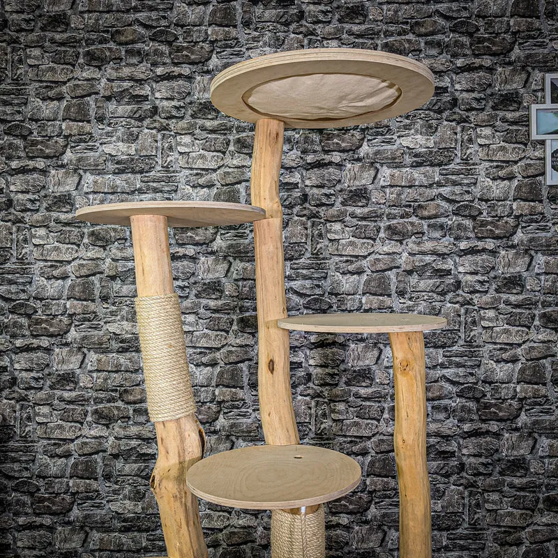 Naturkratzbaum 2108 Kratzbaum Natur Holz Design 175 cm hoch