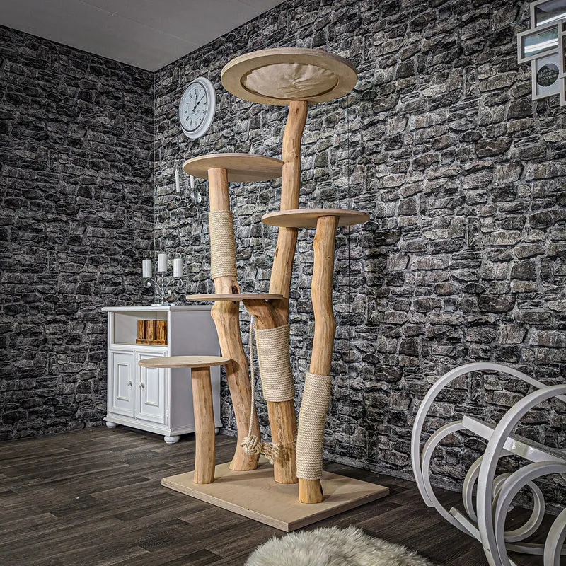Naturkratzbaum 2108 Kratzbaum Natur Holz Design 175 cm hoch