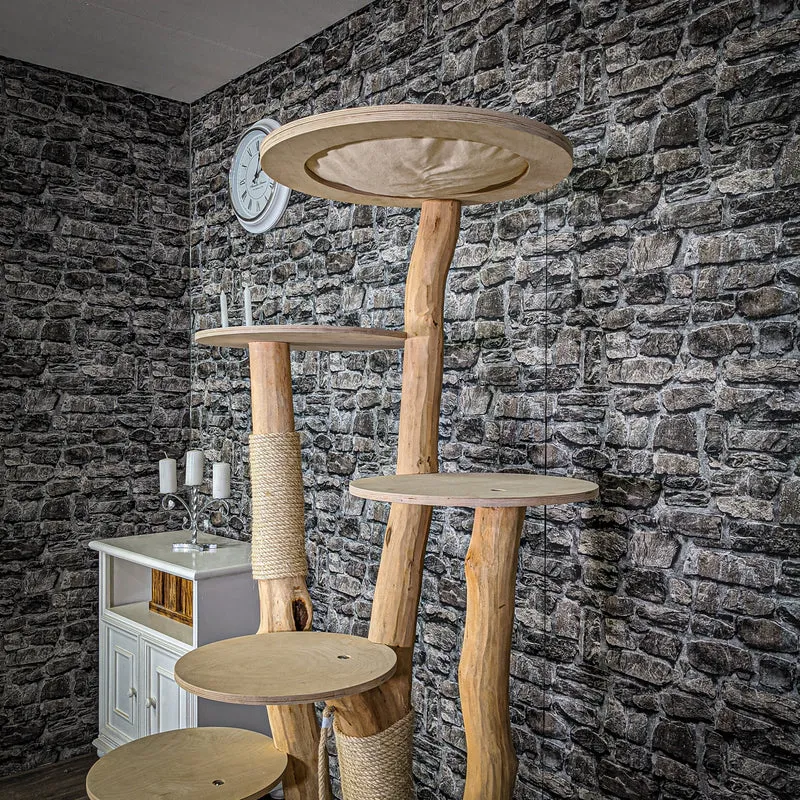 Naturkratzbaum 2108 Kratzbaum Natur Holz Design 175 cm hoch