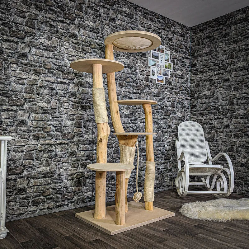 Naturkratzbaum 2108 Kratzbaum Natur Holz Design 175 cm hoch