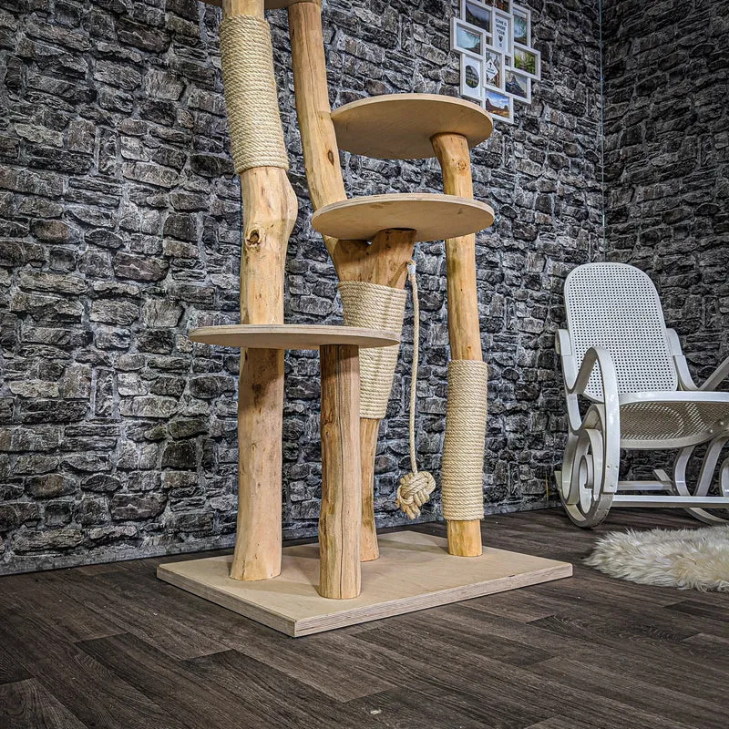 Naturkratzbaum 2108 Kratzbaum Natur Holz Design 175 cm hoch