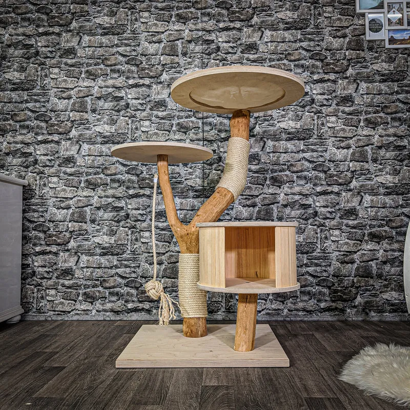 Naturkratzbaum 2109 Kratzbaum Natur Holz Design 110 cm hoch