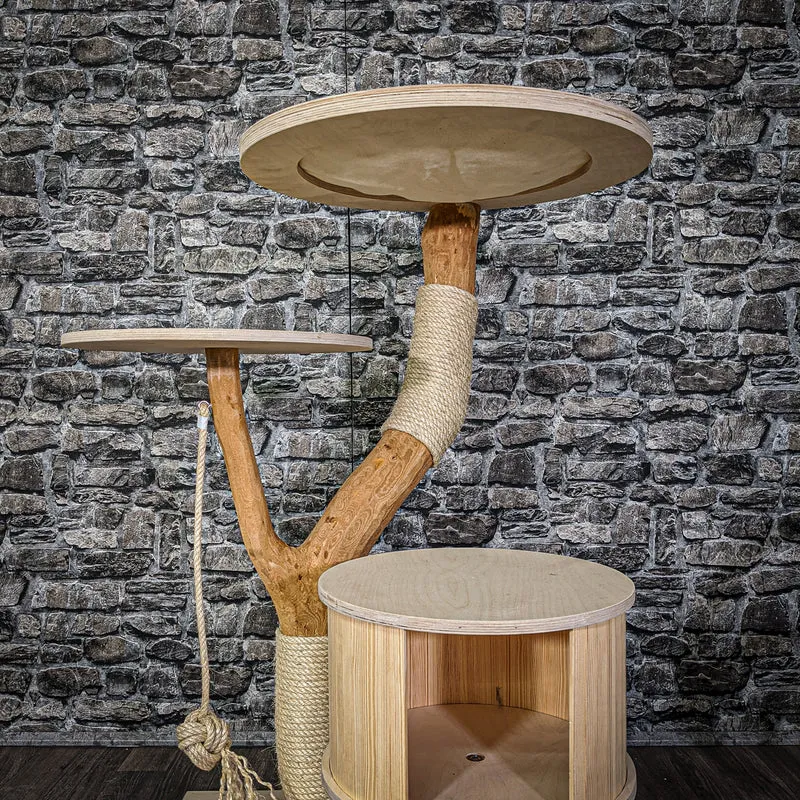Naturkratzbaum 2109 Kratzbaum Natur Holz Design 110 cm hoch