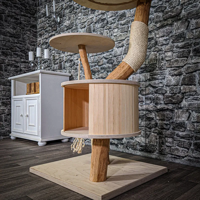 Naturkratzbaum 2109 Kratzbaum Natur Holz Design 110 cm hoch
