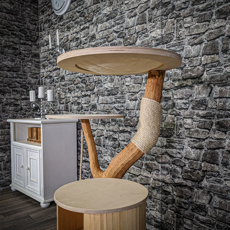 Naturkratzbaum 2109 Kratzbaum Natur Holz Design 110 cm hoch