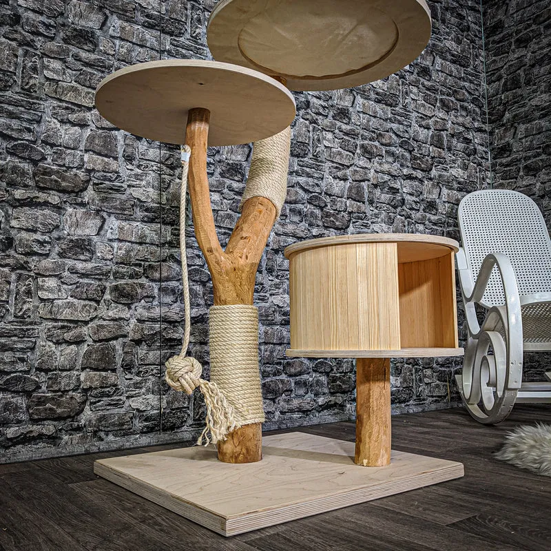 Naturkratzbaum 2109 Kratzbaum Natur Holz Design 110 cm hoch