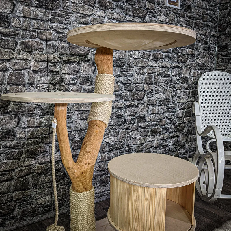 Naturkratzbaum 2109 Kratzbaum Natur Holz Design 110 cm hoch