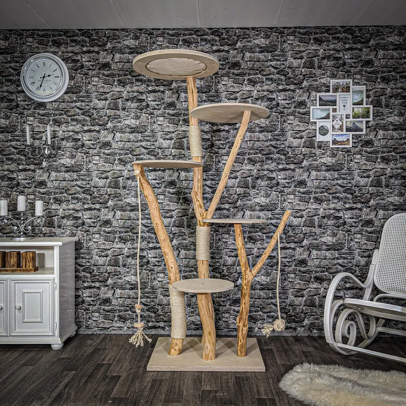 Naturkratzbaum 2110 Kratzbaum Natur Holz Design 200 cm hoch
