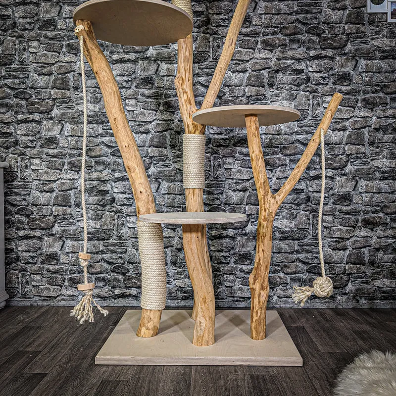 Naturkratzbaum 2110 Kratzbaum Natur Holz Design 200 cm hoch