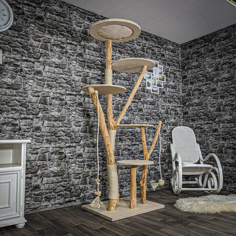 Naturkratzbaum 2110 Kratzbaum Natur Holz Design 200 cm hoch