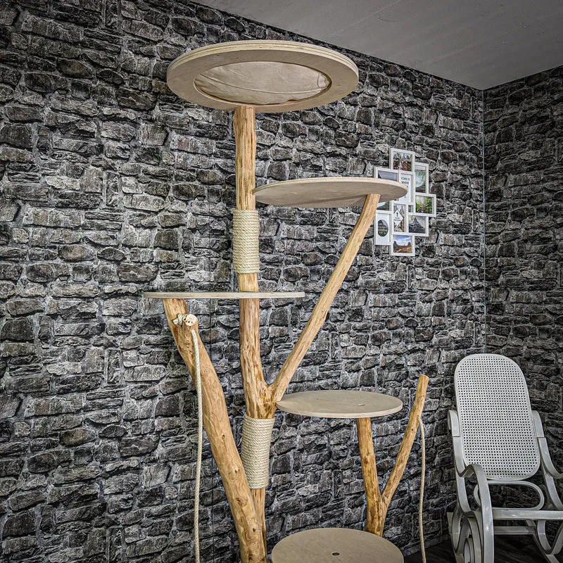 Naturkratzbaum 2110 Kratzbaum Natur Holz Design 200 cm hoch