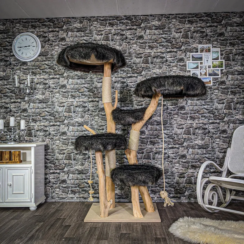 Naturkratzbaum 2111 Kratzbaum Natur Holz Design 173 cm hoch