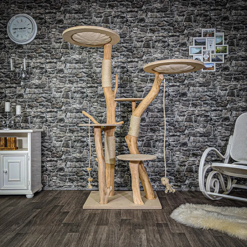 Naturkratzbaum 2111 Kratzbaum Natur Holz Design 173 cm hoch
