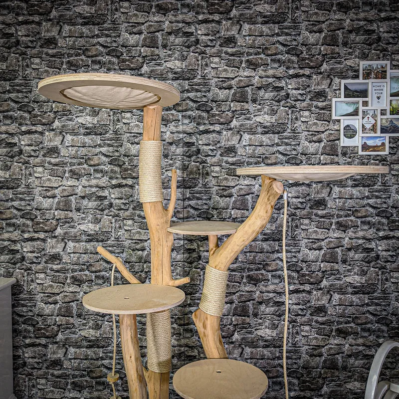 Naturkratzbaum 2111 Kratzbaum Natur Holz Design 173 cm hoch
