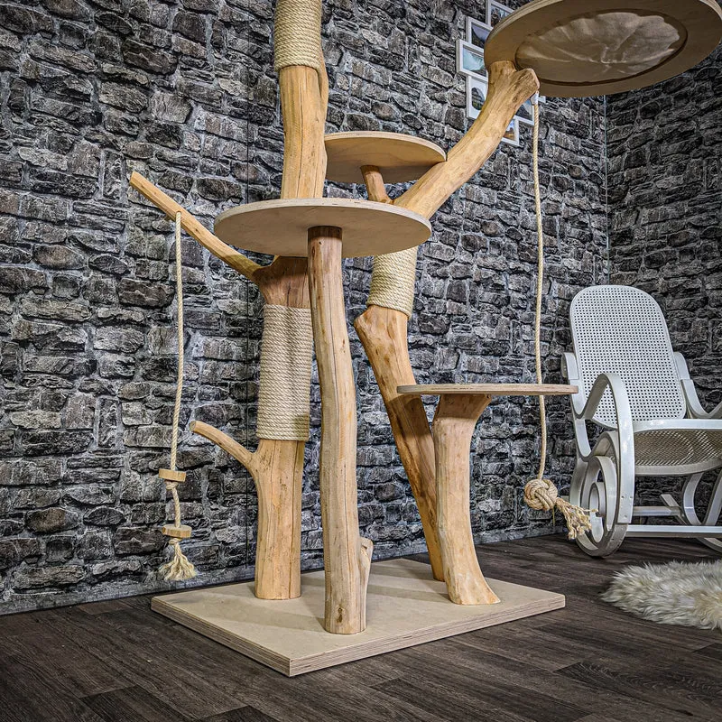 Naturkratzbaum 2111 Kratzbaum Natur Holz Design 173 cm hoch