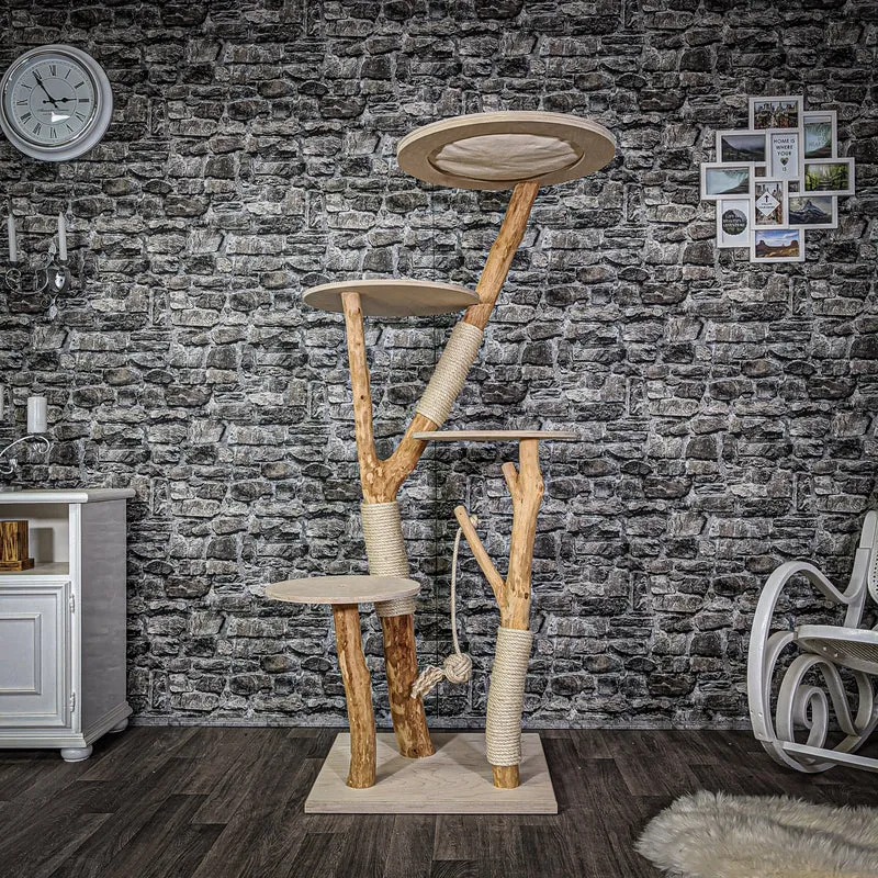 Naturkratzbaum 2112 Kratzbaum Natur Holz Design 170 cm hoch