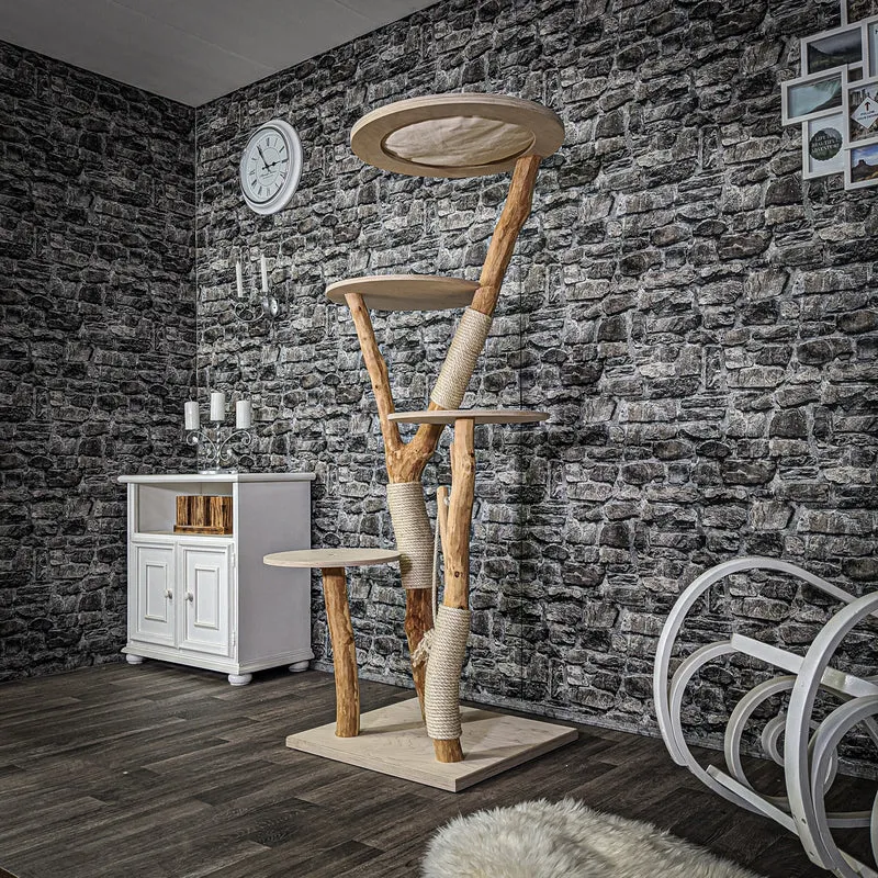 Naturkratzbaum 2112 Kratzbaum Natur Holz Design 170 cm hoch