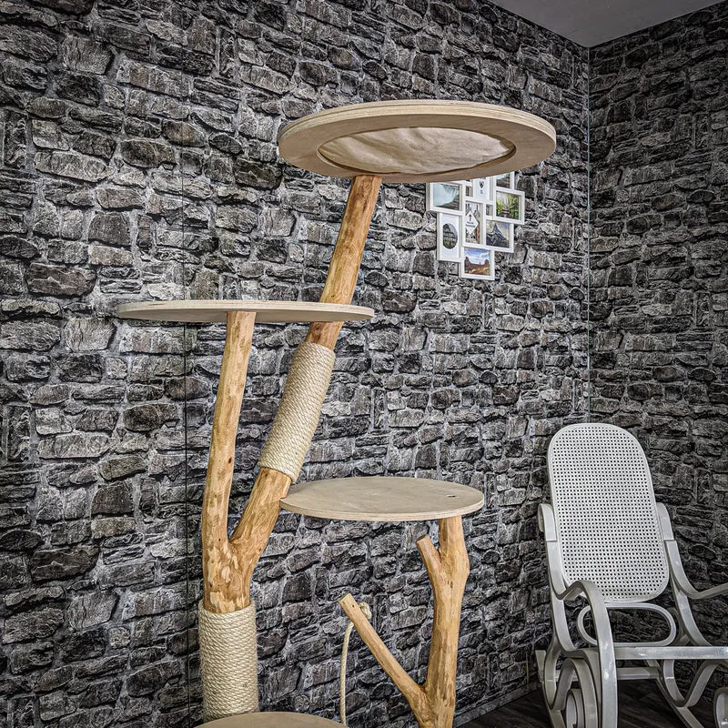Naturkratzbaum 2112 Kratzbaum Natur Holz Design 170 cm hoch