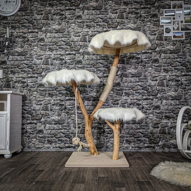 Naturkratzbaum 2113 Kratzbaum Natur Holz Design 135 cm hoch