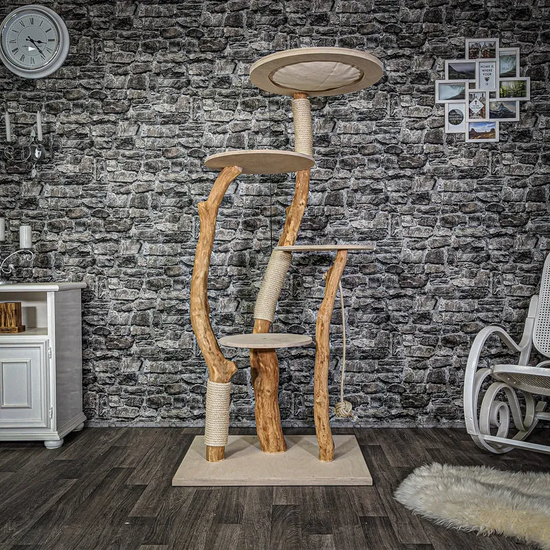Naturkratzbaum 2115 Kratzbaum Natur Holz Design 170 cm hoch