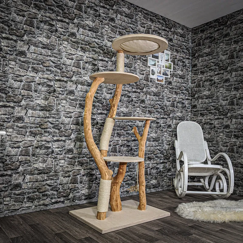 Naturkratzbaum 2115 Kratzbaum Natur Holz Design 170 cm hoch