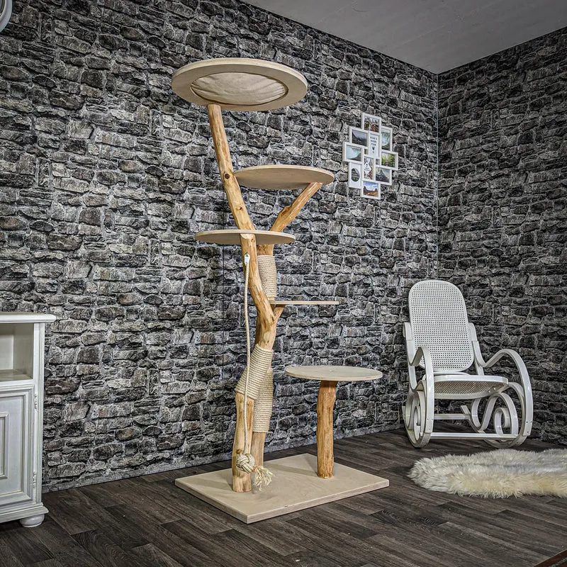 Naturkratzbaum 2116 Kratzbaum Natur Holz Design 178 cm hoch