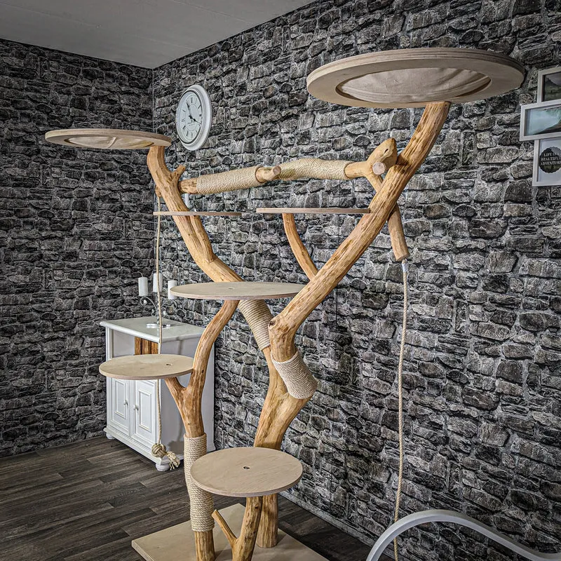 Naturkratzbaum 2117 Kratzbaum Natur Holz Design 180 cm hoch