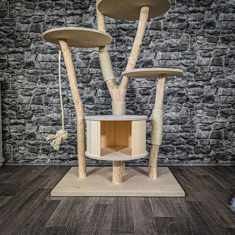Naturkratzbaum 2090 Kratzbaum Natur Holz Design 150 cm hoch