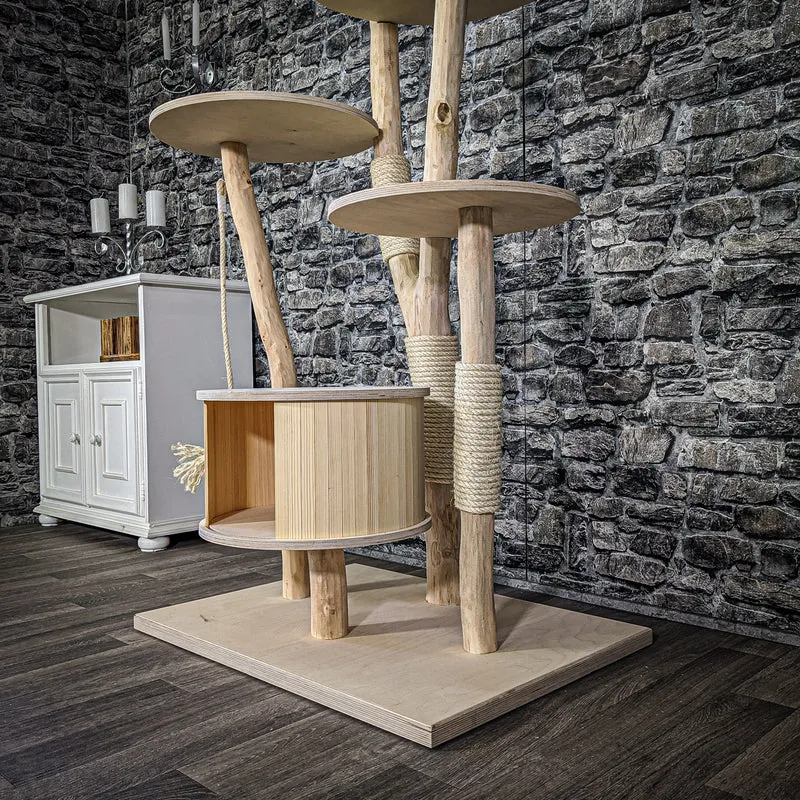 Naturkratzbaum 2090 Kratzbaum Natur Holz Design 150 cm hoch