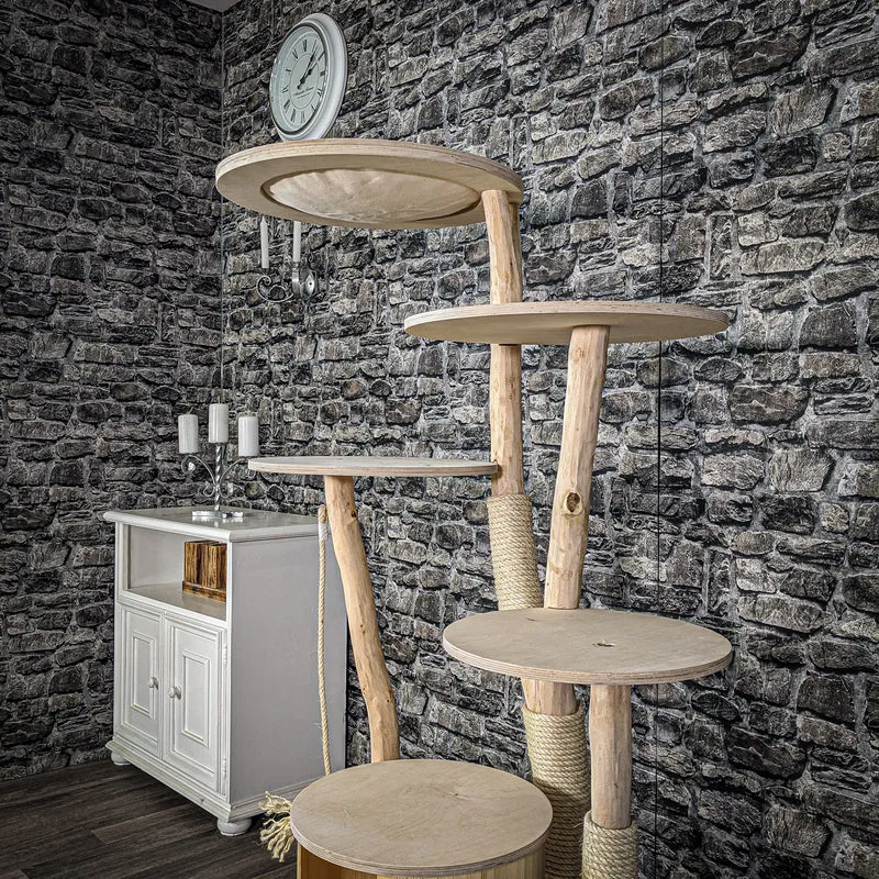 Naturkratzbaum 2090 Kratzbaum Natur Holz Design 150 cm hoch