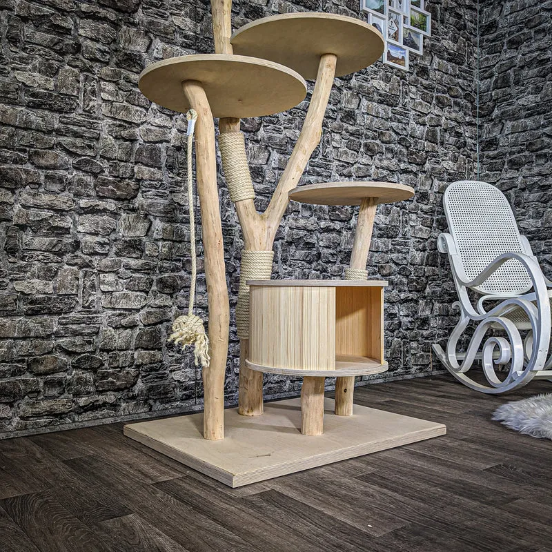 Naturkratzbaum 2090 Kratzbaum Natur Holz Design 150 cm hoch