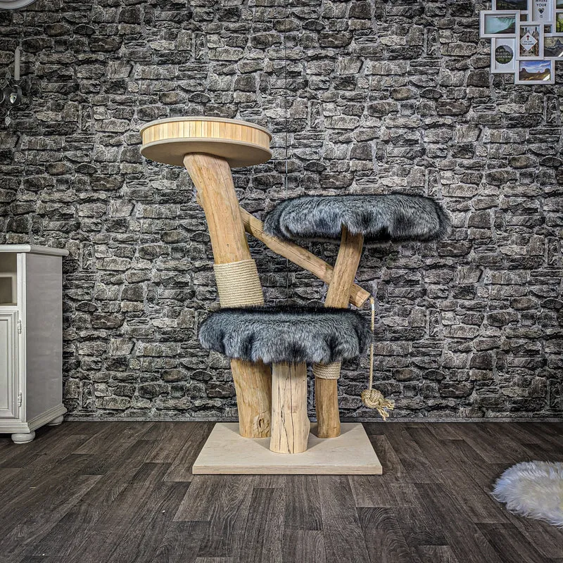 Naturkratzbaum 2089 Kratzbaum Natur Holz Design 120 cm hoch