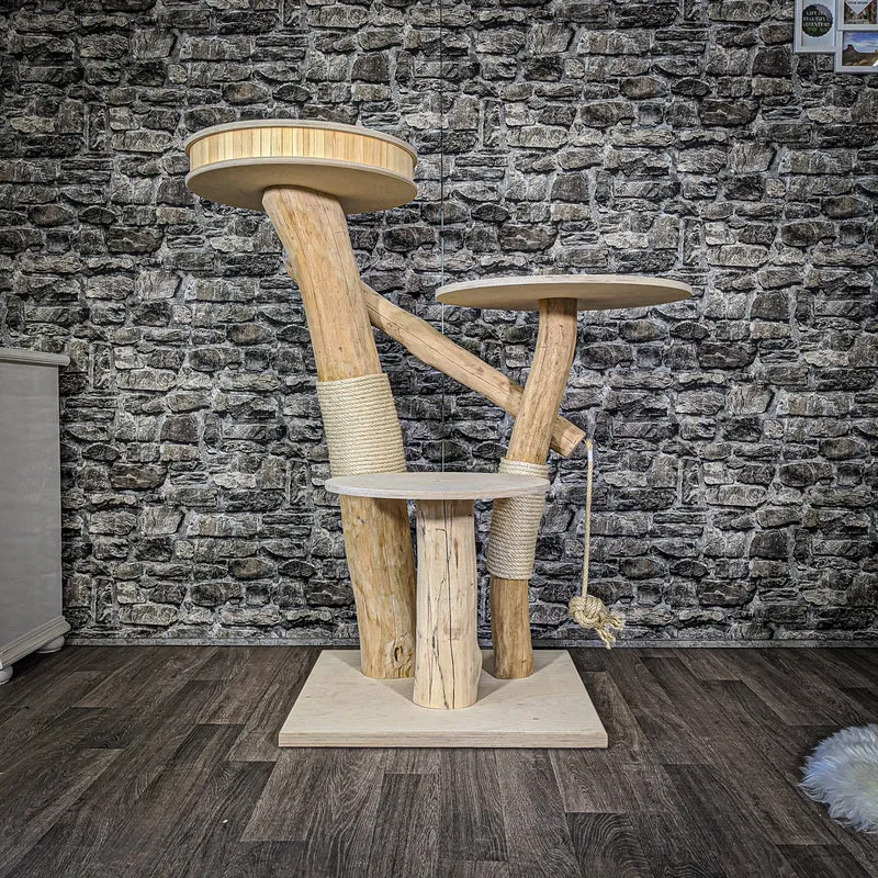 Naturkratzbaum 2089 Kratzbaum Natur Holz Design 120 cm hoch