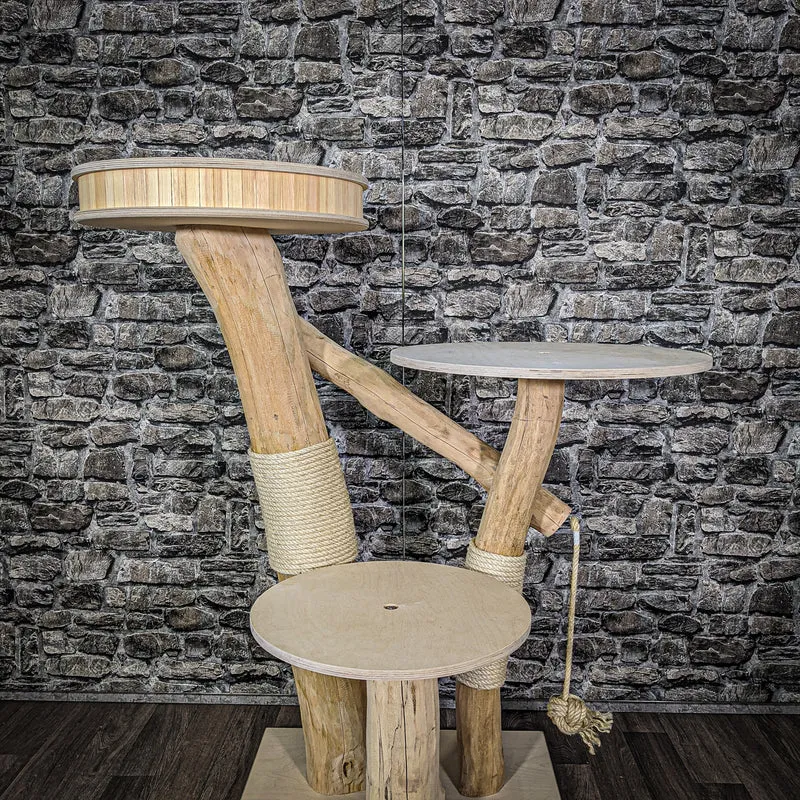 Naturkratzbaum 2089 Kratzbaum Natur Holz Design 120 cm hoch