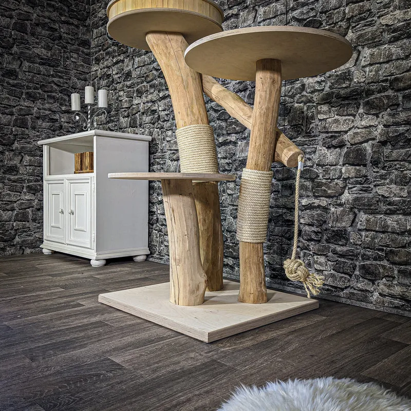 Naturkratzbaum 2089 Kratzbaum Natur Holz Design 120 cm hoch