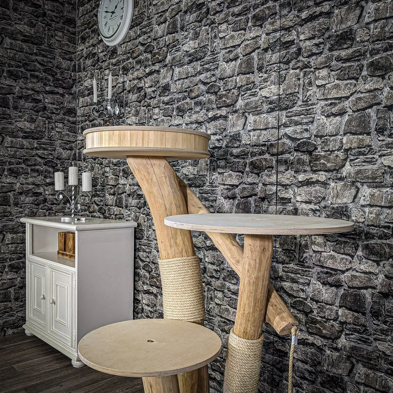 Naturkratzbaum 2089 Kratzbaum Natur Holz Design 120 cm hoch