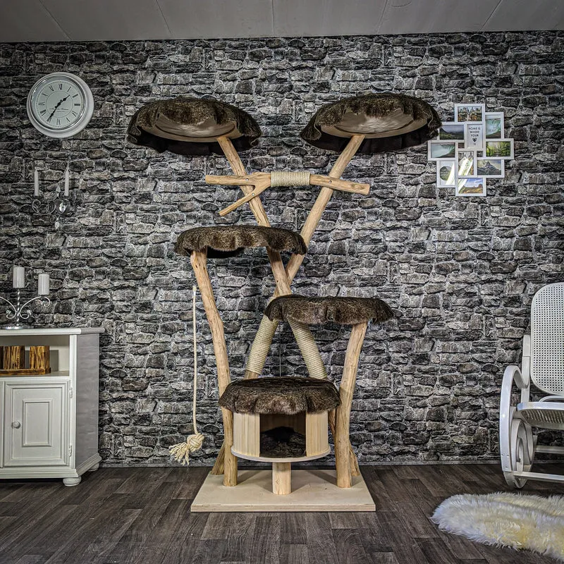 Naturkratzbaum 2088 Kratzbaum Natur Holz Design 185 cm hoch