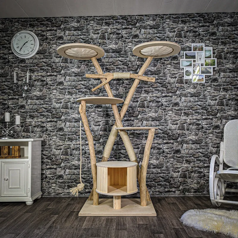 Naturkratzbaum 2088 Kratzbaum Natur Holz Design 185 cm hoch