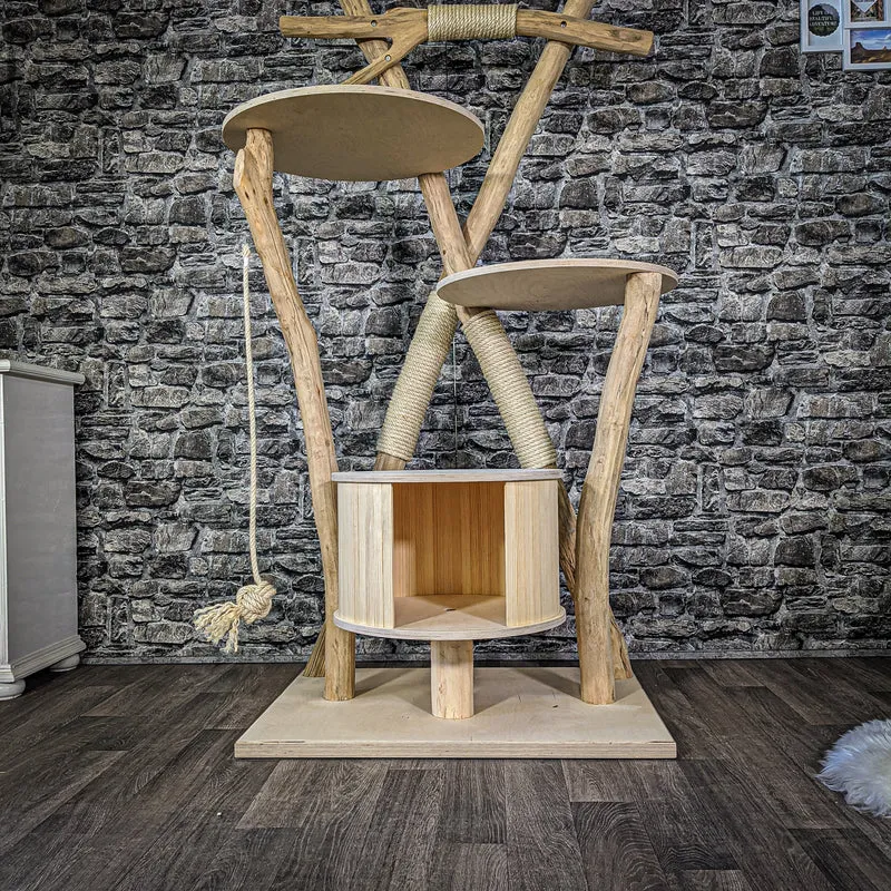 Naturkratzbaum 2088 Kratzbaum Natur Holz Design 185 cm hoch