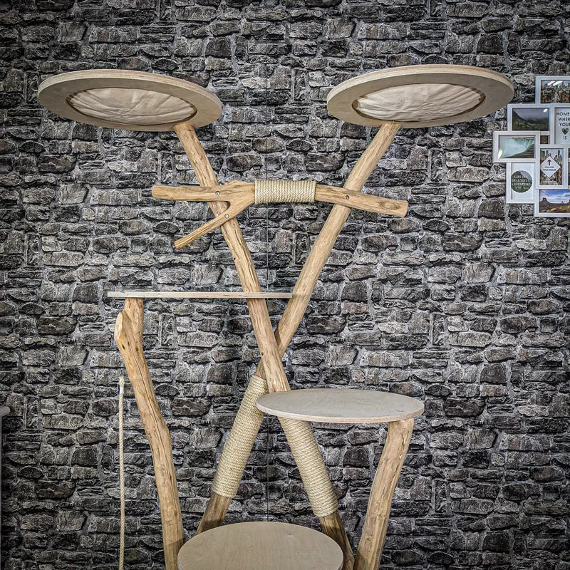 Naturkratzbaum 2088 Kratzbaum Natur Holz Design 185 cm hoch