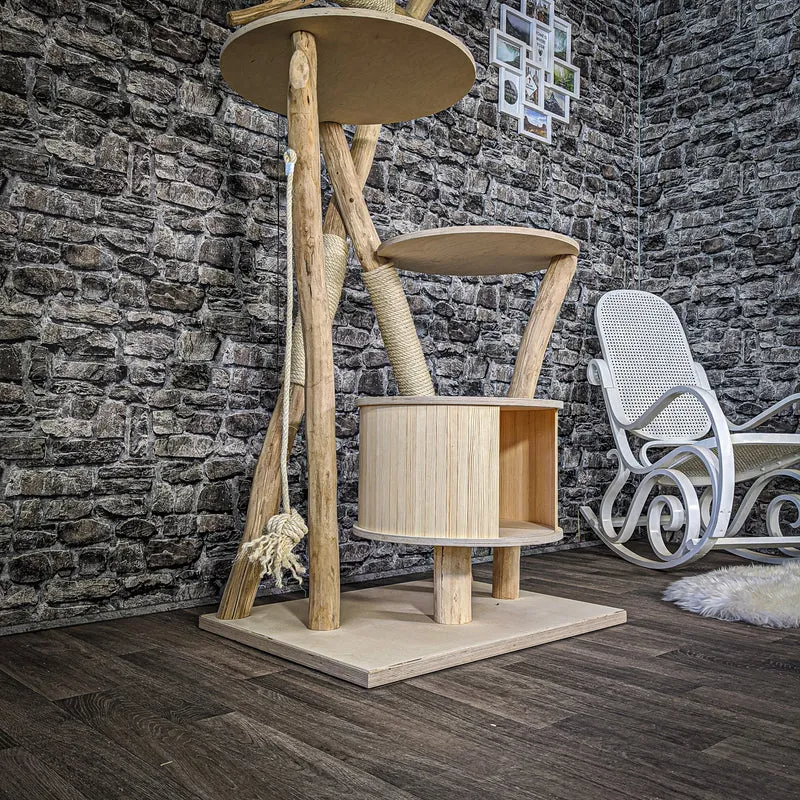 Naturkratzbaum 2088 Kratzbaum Natur Holz Design 185 cm hoch