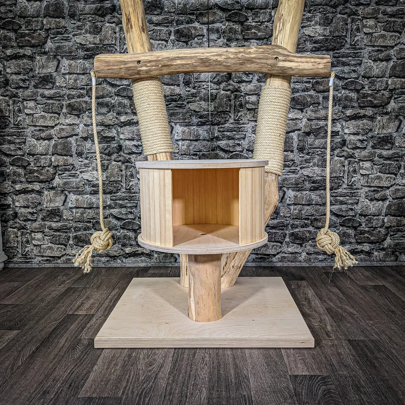 Naturkratzbaum 2086 Kratzbaum Natur Holz Design 125 cm hoch