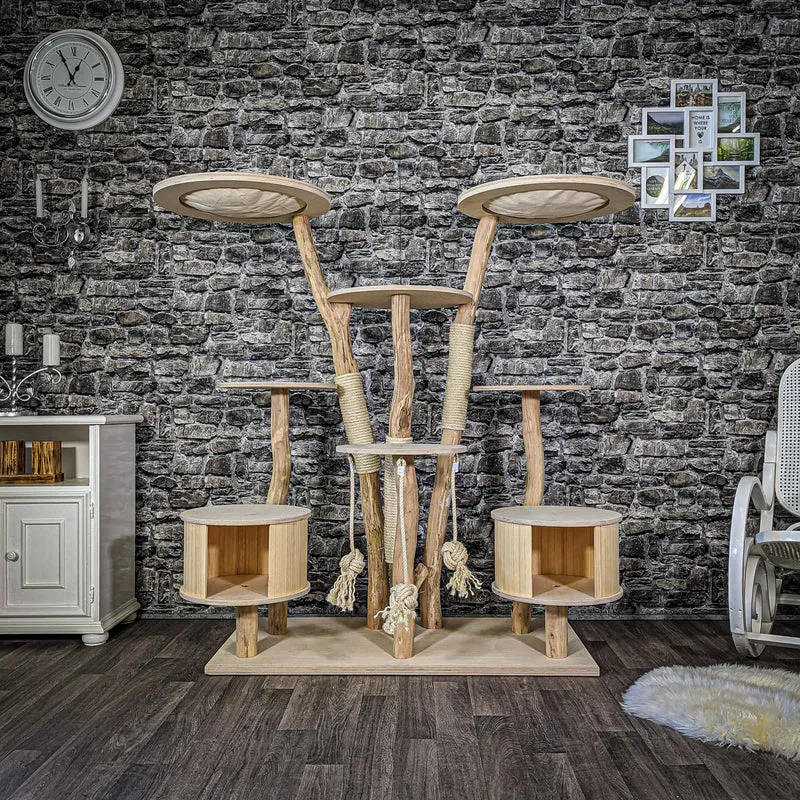 Naturkratzbaum 2085 Kratzbaum Natur Holz Design 150 cm hoch