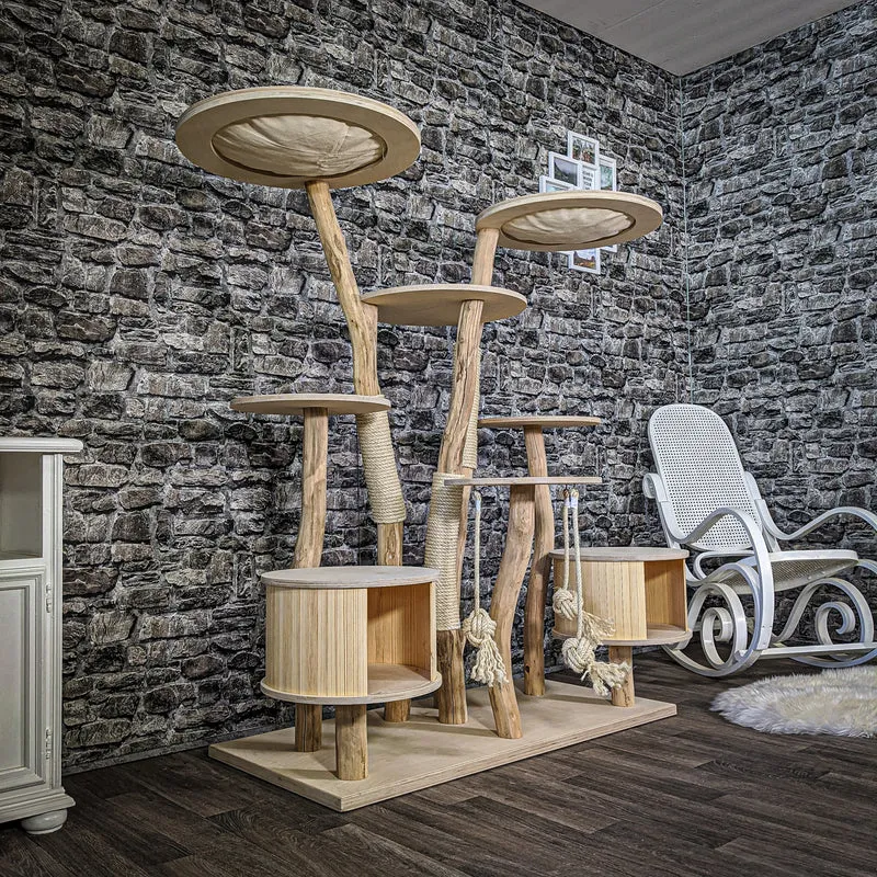 Naturkratzbaum 2085 Kratzbaum Natur Holz Design 150 cm hoch